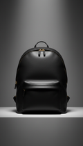 Obsidian Black Leather Backpack