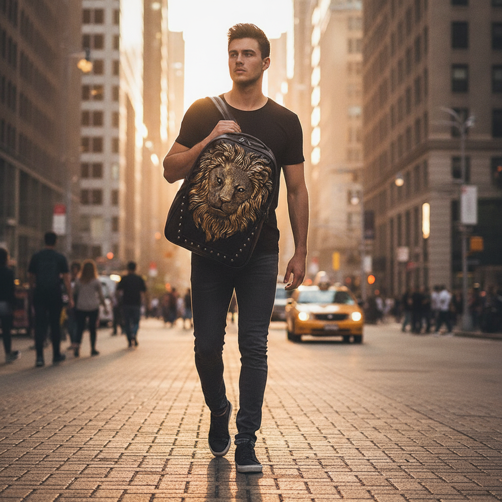 Waterproof Lion Head Punk Backpack – Shield Packs